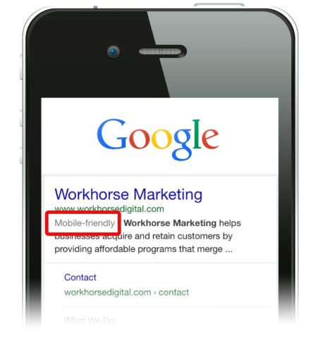 Mobilegeddon google search example