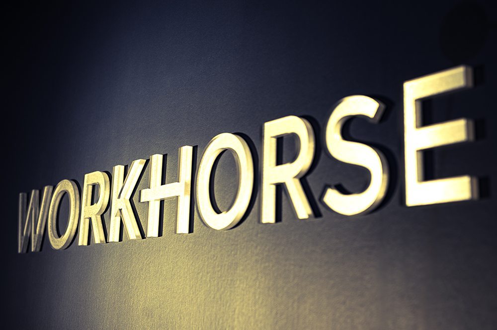 Workhorse Marketing sign at the new office