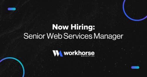 Now hiring senior web services manager